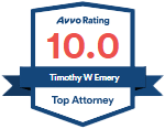 Timothy W Emery Awarded as Top Attorney by AVVO Award